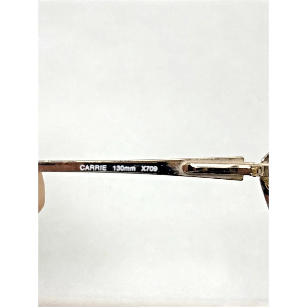 L'amy Carrie X709 Granny Eyeglasses 130mm Floral Gold Flex Hinge Frames Only